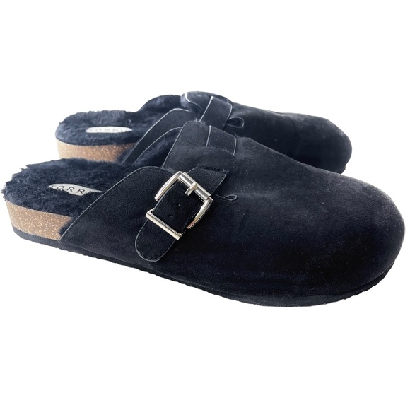torrid Shoes - Torrid fur lined clog shoes extra wide black warm cozy comfy